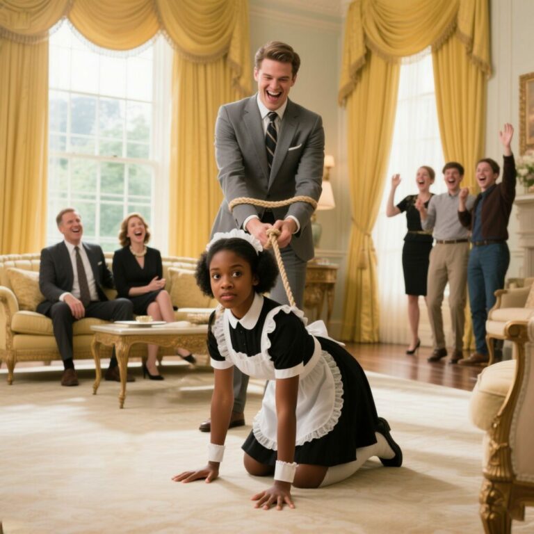 Rich Young Master Spends Money To Force Black Maid To Crawl Like A Dog Just For Fun – Her Reaction Shocks Everyone…