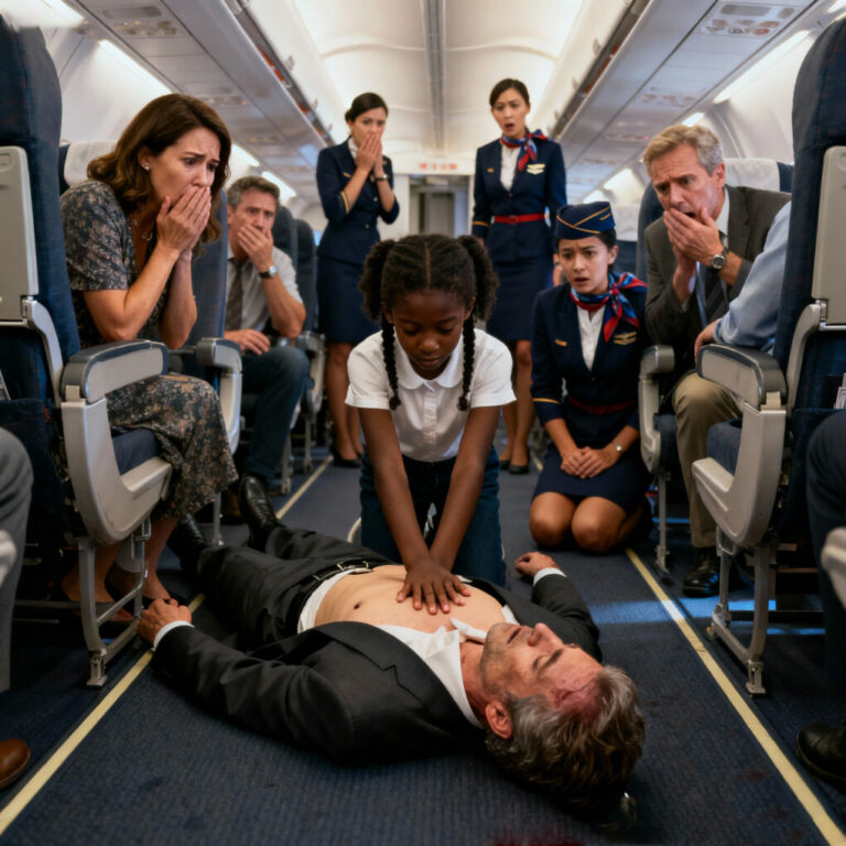 A poor 12-year-old girl saved a millionaire on a plane — but what he whispered afterward made her cry out loud…