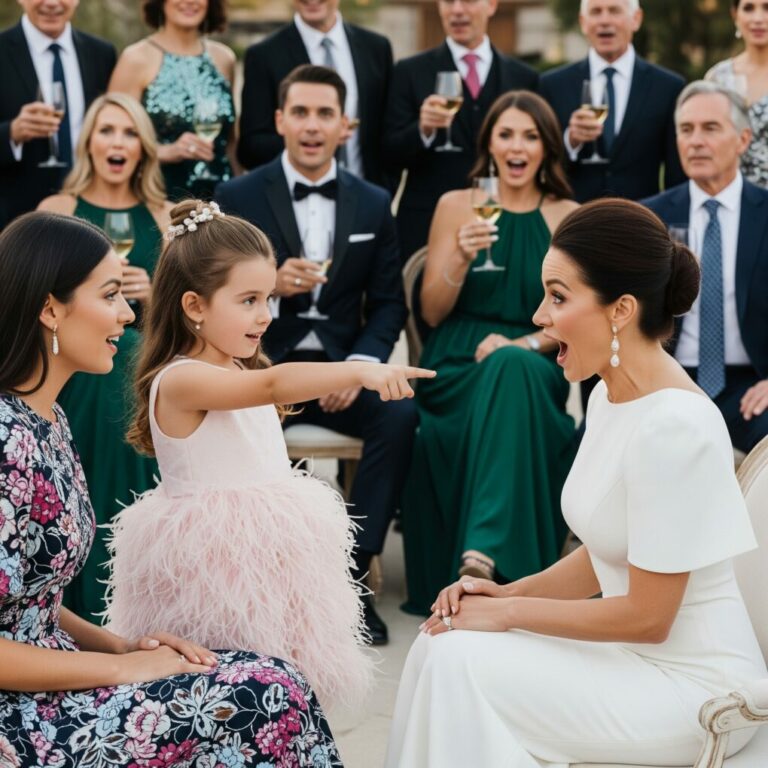 At my husband’s party, our 4-year-old daughter pointed at a woman and said, ‘Mommy, that’s the lady with the worms.’ I laughed it off at first, thinking she was being silly—until she leaned in and whispered the secret her daddy had sworn her not to tell