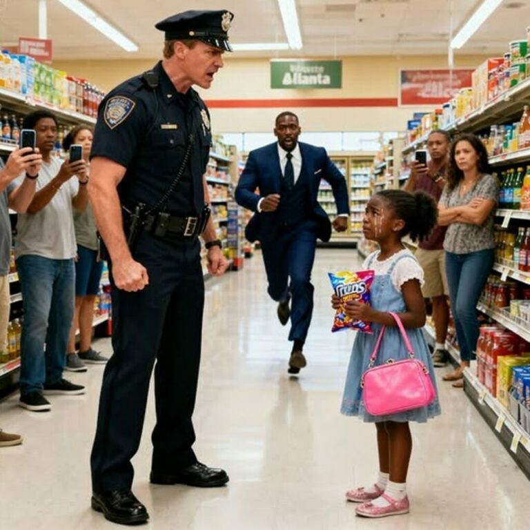A racist police officer accused an 8-year-old Black girl of stealing from a supermarket — five minutes later, her father, the CEO, arrived and made the officer turn pale…