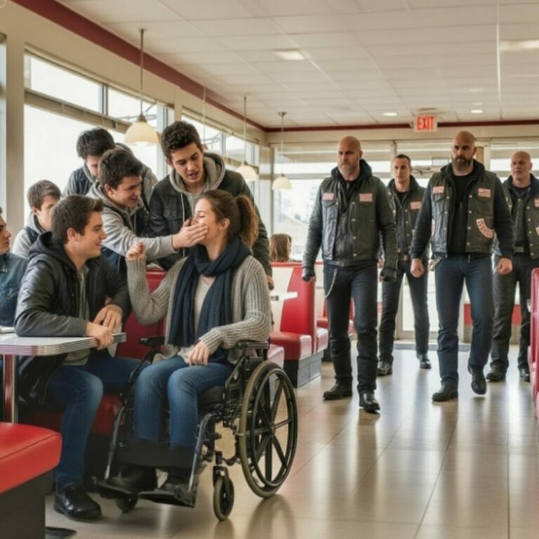 Bullies Slapped a Disabled Girl in a Diner — An Hour Later, Bikers Walked In…