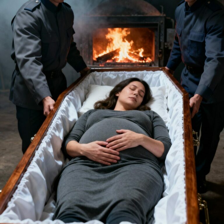 During the CREMATION of his DECEASED PREGNANT WIFE, Husband sees her BELLY MOVE…
