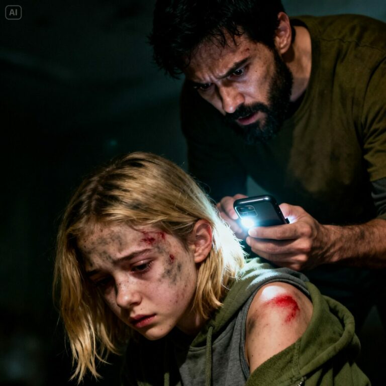 My 7-year-old daughter came home from her mom’s house with bruises—her stepdad calls it “STIFFNESS.” She forgot I’m a cop. In my job, we call it something else: EVIDENCE.