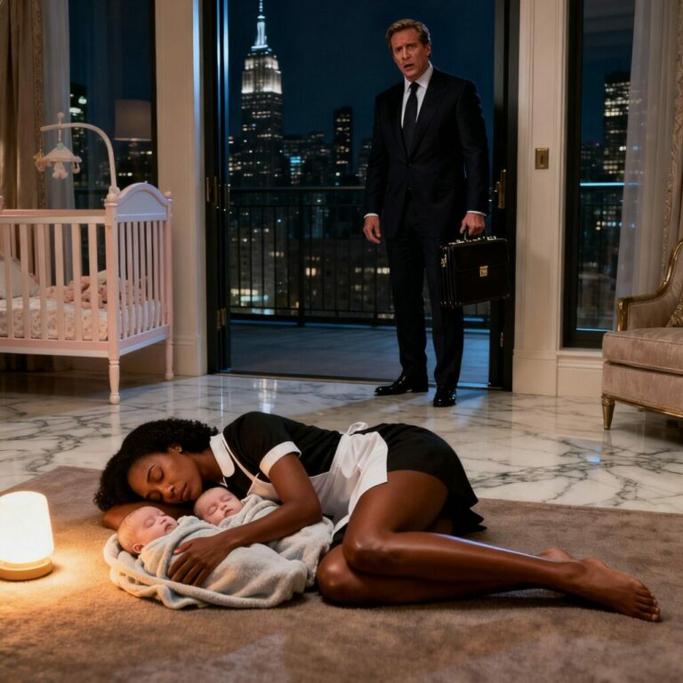 When billionaire Alexander Ward came home unexpectedly at dawn, he didn’t expect to find his maid asleep on the floor—cradling his 1-year-old twins in her arms.
