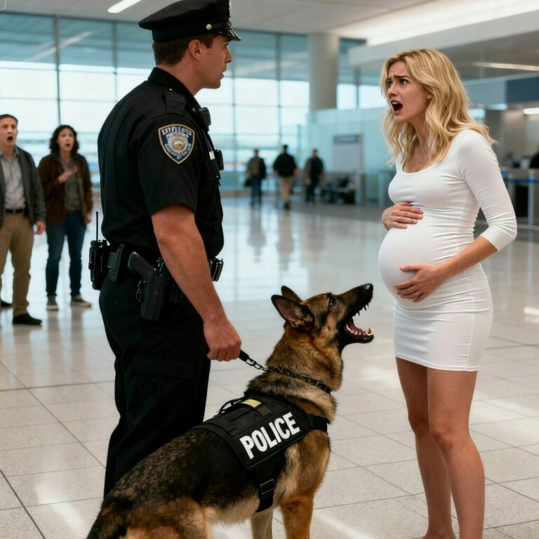A dog barks frantically at a pregnant woman in an airport—and the truth security uncovers is staggering…😱