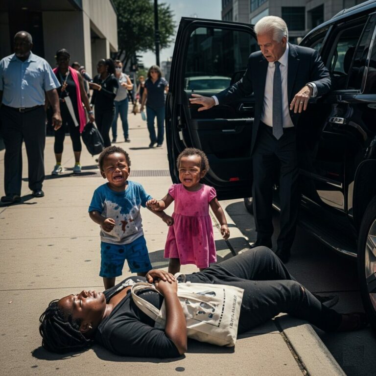 Homeless black woman collapsed on the side of the road, her two-year-old twins cried in despair just as a billionaire passed by and the ending…