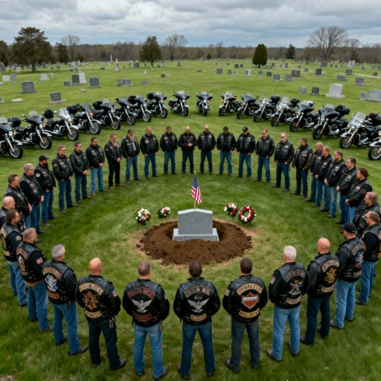 53 Bikers Showed Up To A Homeless Veteran’s Funeral When His Own Children Refused To Claim His Body