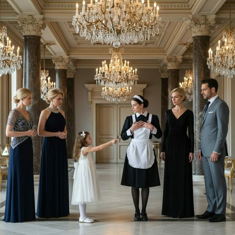 A billionaire asked his daughter to choose a mother from a group of models, but she chose a maid.—“Daddy, I choose her!”