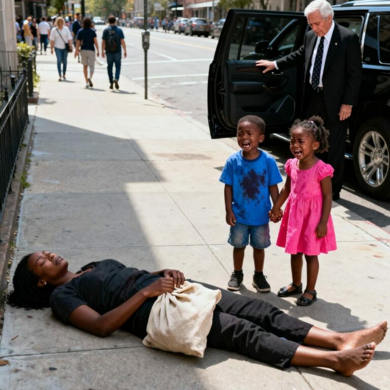 “Please… someone help my babies…” The words barely left her mouth before her body finally gave way.