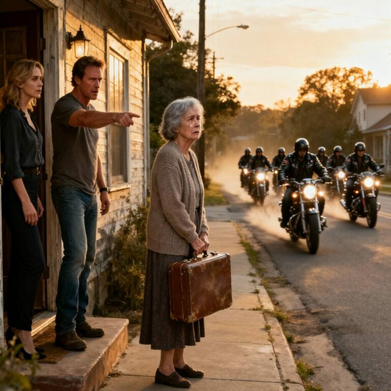 He Threw His Mother Into the Street — Seconds Later, a Gang of Bikers Arrived…