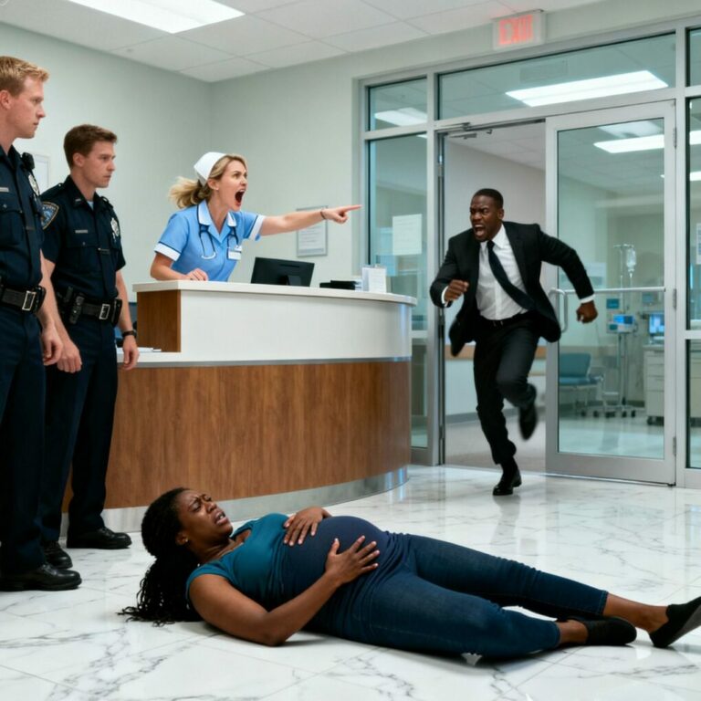 A racist nurse humiliated a pregnant Black woman and called the police to have her arrested. Fifteen minutes later, her husband arrived — and changed everything…