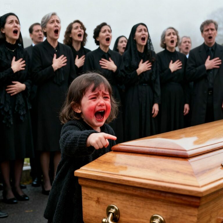 The 2-Year-Old Baby Keeps Pointing At His Father’s Coffin, What Happens Next Is Shocking…