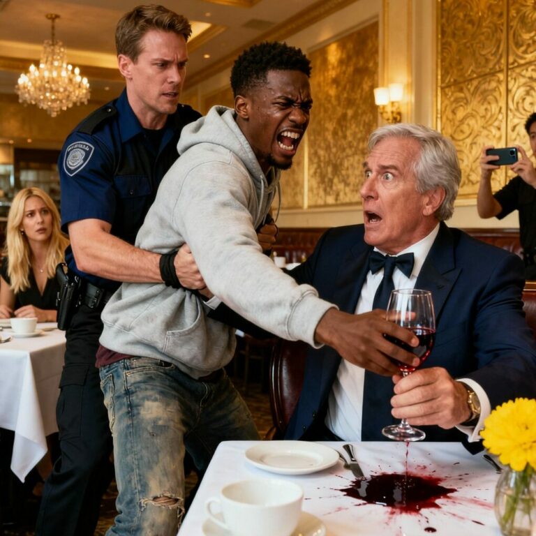 “Stop! Don’t drink that — it’s poison!” the homeless boy screamed, and the billionaire froze with the glass still in his hand.