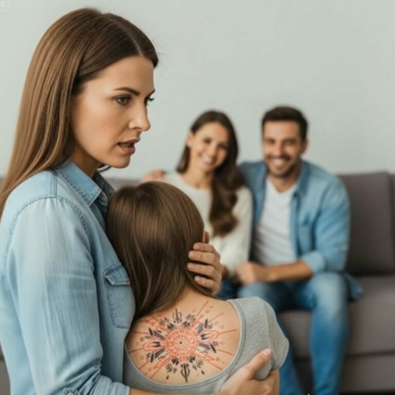 When I visited my ex-husband’s house, I noticed my daughter’s back covered in red ink. his girlfriend laughed, “it’s just a few markings.” …