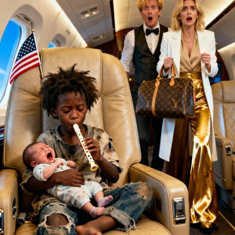 The billionaire’s baby wouldn’t stop crying on the plane — no one could calm the child down until a poor Black boy did something unbelievable…