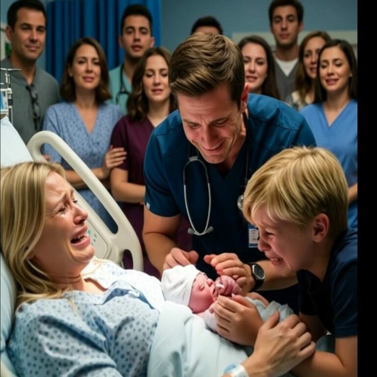 The stillborn baby was placed in his older brother’s arms, seconds later, a cry echoes loudly!…