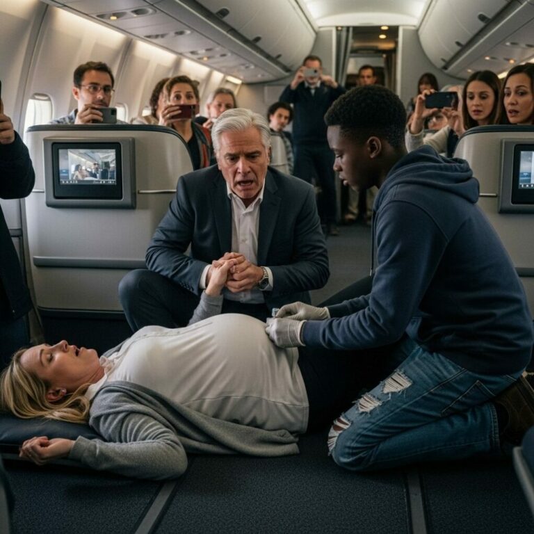 Black Boy Saves Millionaires Pregnant Wife During Flight, What He Asked for Made the Millionaire Cry…