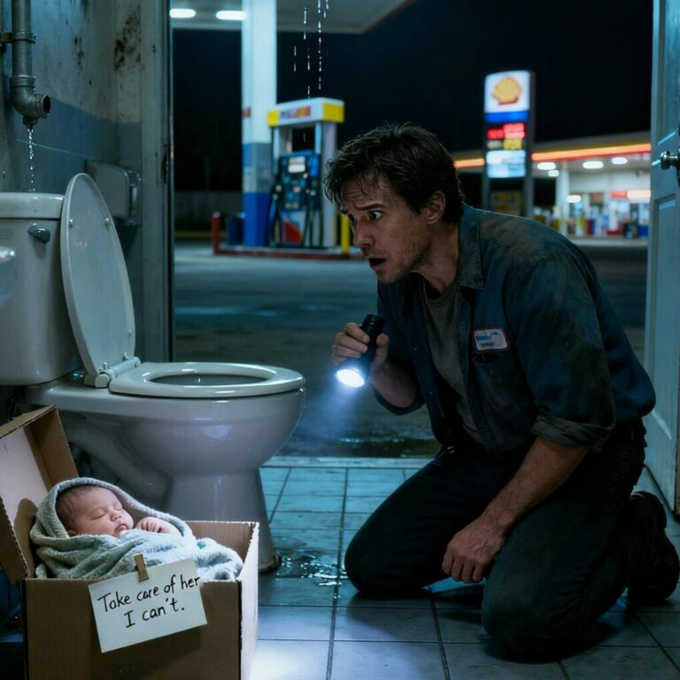I work the night shift at a gas station. My wife and I have been heartbroken for years, unable to have a child. Last night, I found a baby abandoned in a cardboard box in the restroom. I made a reckless decision and took her home. She brought my wife back to life. We thought it was a miracle. We had no idea a dangerous man was already looking for us…