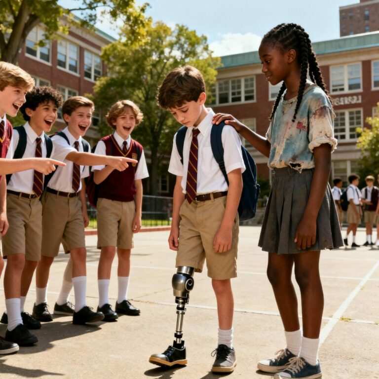 Everyone Laughed at the Billionaire’s Son—Until a Brave New Girl Showed Him His Strength…