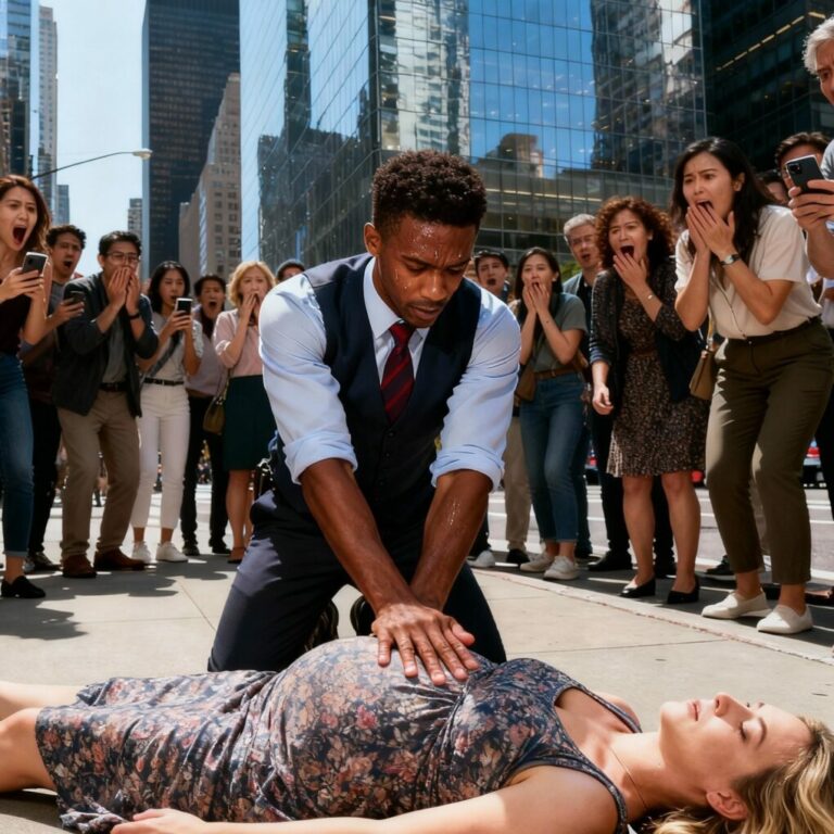 Un hombre negro pierde la entrevista de trabajo de sus sueños por salvar a una mujer embarazada en una calle de Nueva York… y luego descubre la verdad aterradora sobre quién es ella realmente…