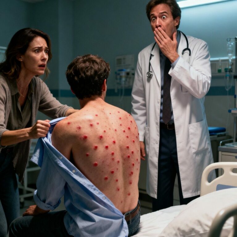 Her husband kept getting strange, itchy bumps on his back, but she thought it was an allergy. In the emergency room, when the doctor saw them, her face turned pale and she screamed: Call 911! Now…
