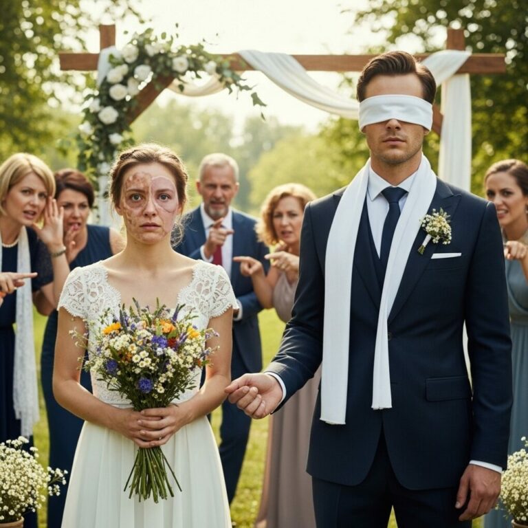 La chica con una marca de nacimiento en el rostro, llamada “monstruo” por todos, se casó con un hombre ciego. En la noche de su boda, él hizo algo que hizo llorar a todos…