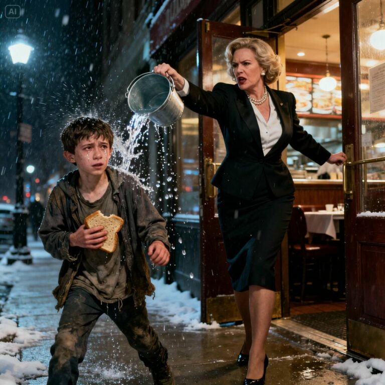 “Get out of here!” the owner of the fancy restaurant shouted, splashing water onto the shivering homeless boy. “You’re scaring my customers!” The boy clutched his tiny piece of dry bread and ran into a nearby alley…