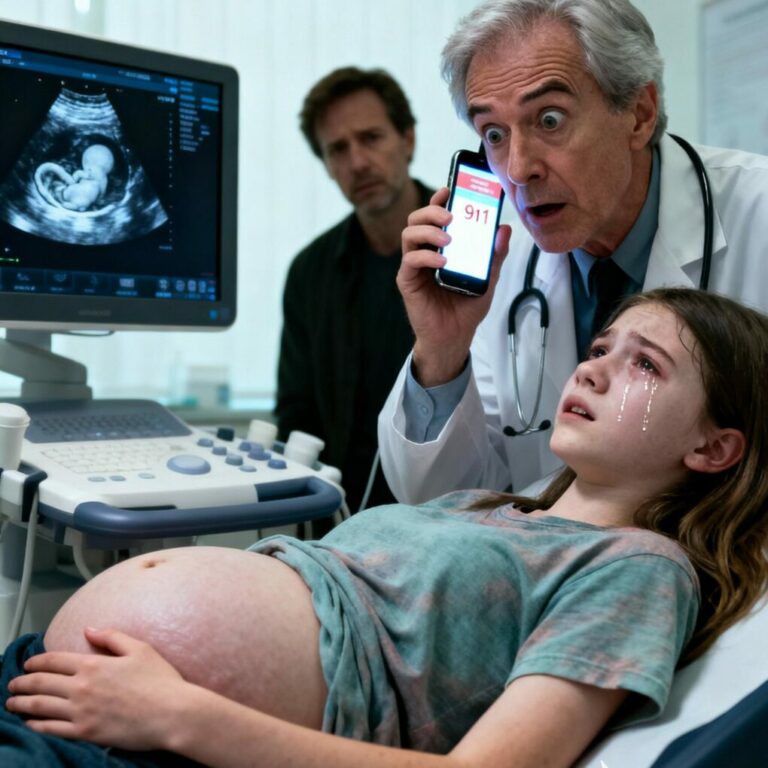 Girl Acts Strangely Around Dad at Clinic, Doctor Takes Ultrasound and Begins to Panic!…