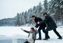 My son-in-law’s family thought it’d be funny to push my daughter into the icy lake. She hit her head and started sinking, gasping for breath while they stood there laughing. I screamed for help—no one moved. When the ambulance finally arrived, I called my brother and said: “Do what you have to do.”