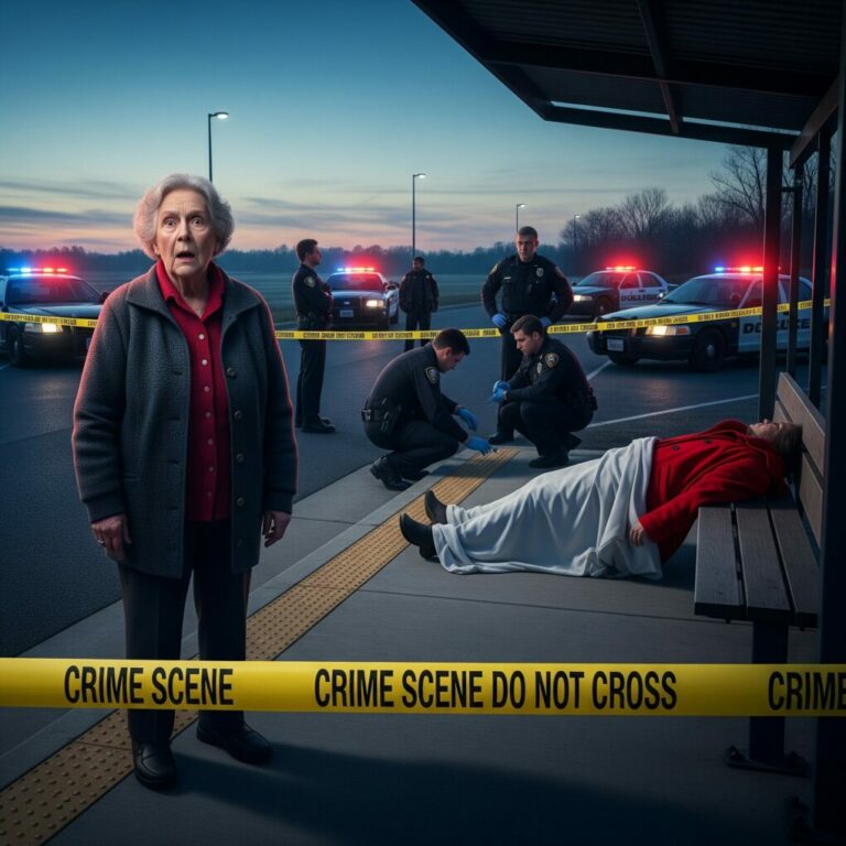 My grandson called me at 5 a.m. “Grandma, please… don’t wear your red coat today.” His voice was shaking. “why?” i asked. “You’ll understand soon,” he whispered. At 9 a.m., i went to catch the bus. When i arrived, i stopped cold — and realized exactly what he had meant.