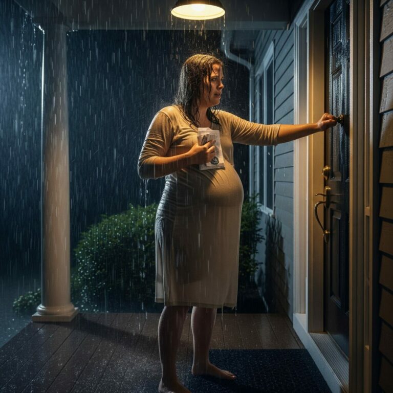 On the coldest night of the year, a pregnant woman knocked on her family’s door—begging for help. Instead, they turned off the lights and left her standing in the storm. She thought she would die on that porch…