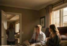 I opened the bedroom door and froze — my husband was in bed with my daughter’s best friend. But what broke me wasn’t the betrayal… it was her calm smile. I didn’t scream. I just closed the door. By morning, they learned what silence can do.