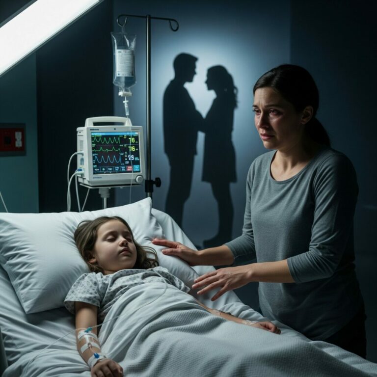 When her five-year-old daughter was rushed into the ER, the young mother expected fear, chaos, and doctors fighting for the child’s life — but she never expected to see two blurred figures standing at the end of the hallway: her husband… and the woman who had been secretly poisoning their little girl. And when the child whispered the truth with her final ounce of strength, the entire hospital fell silent.