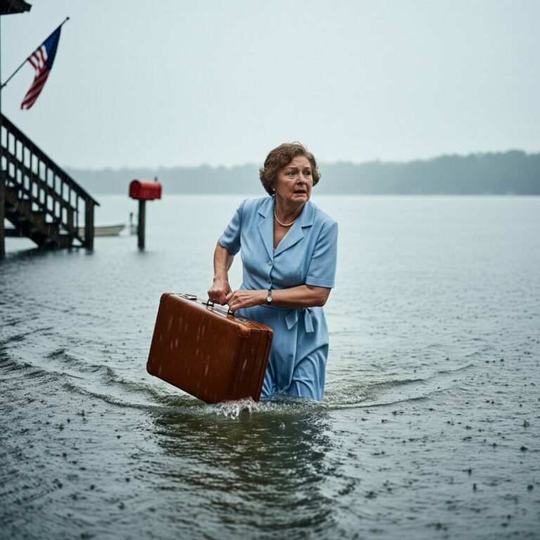 I saw my daughter-in-law quietly throw a suitcase into the lake and then drive away, but when I heard a faint sound coming from inside, I rushed down to pull it out, unzipped it, and froze — what was tucked inside made me realize a huge secret my family had been kept from for so many years.