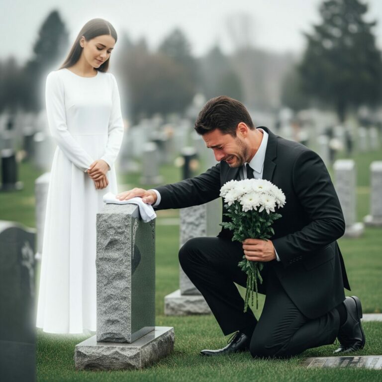 The day before I married my new wife, I went to clean my late wife’s grave… Something unexpected happened there, and my life changed forever…