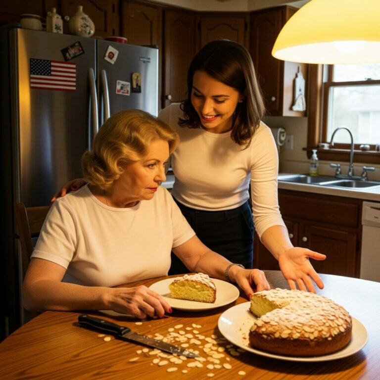My daughter served me a slice of almond cake, smiling sweetly. The smell was odd, so I pretended to eat it and quietly switched plates with her husband. Twenty minutes later, the screams came from the kitchen.