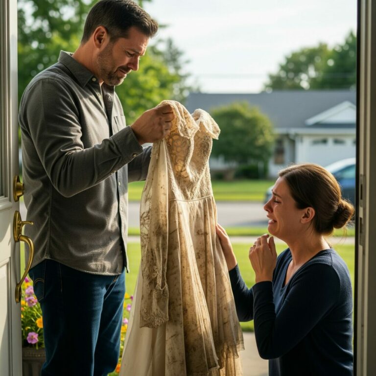 I had dreamed of wearing my late mother’s wedding dress to honor her memory. But on the very morning of my wedding, my envious stepmother tossed the priceless gown into the donation pile, dismissing it as “clutter.” She didn’t realize my father had overheard every word—and he wasn’t about to let her get away with it.