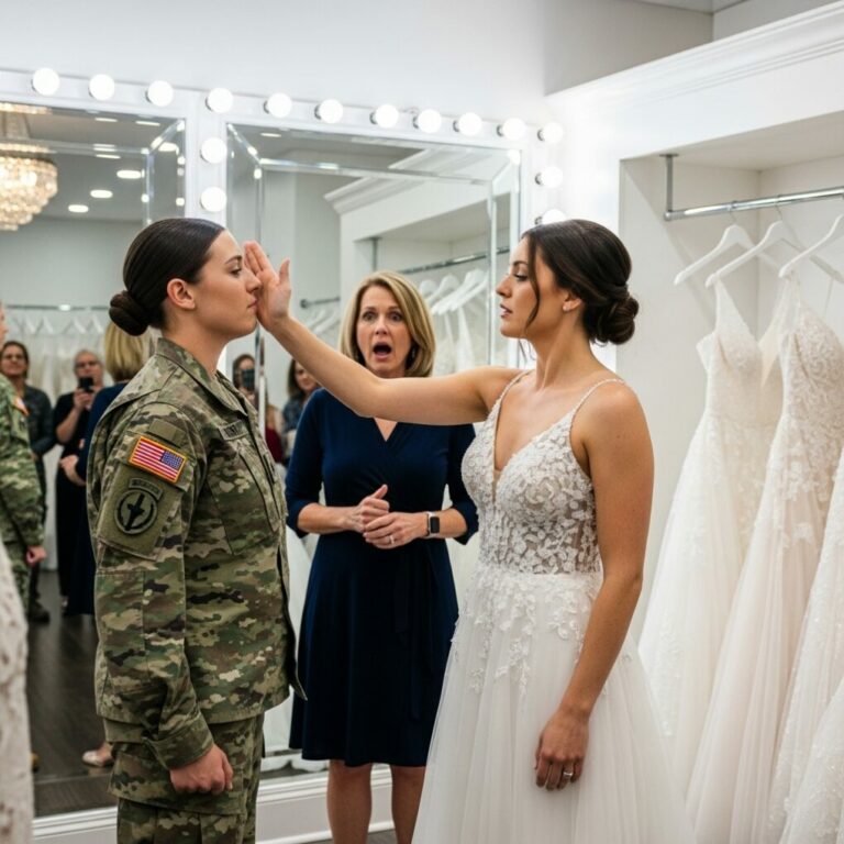 My sister slapped me across the face during her $20,000 wedding-dress fitting—the one I was paying for. “You’re ruining my moment!” she screamed as the boutique fell silent. So I walked out, canceled the credit card, and let her half-million-dollar wedding collapse in real time.