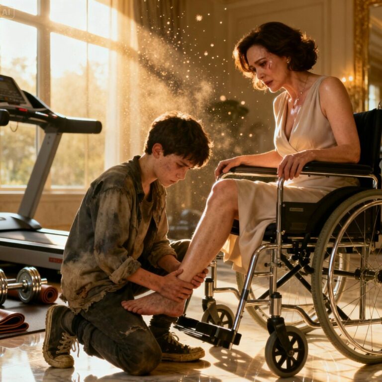 A starving boy asked a billionaire in a wheelchair if he could cure her — in exchange for her leftover lunch. What began as desperation soon became the miracle neither of them believed possible