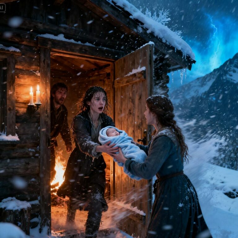 They lived alone in the mountains, far from the noise of the world. But one night, a stranger’s cry for help brought a newborn into their arms—and a deadly secret tied to one of America’s richest families. What they did next would make them heroes… or fugitives.