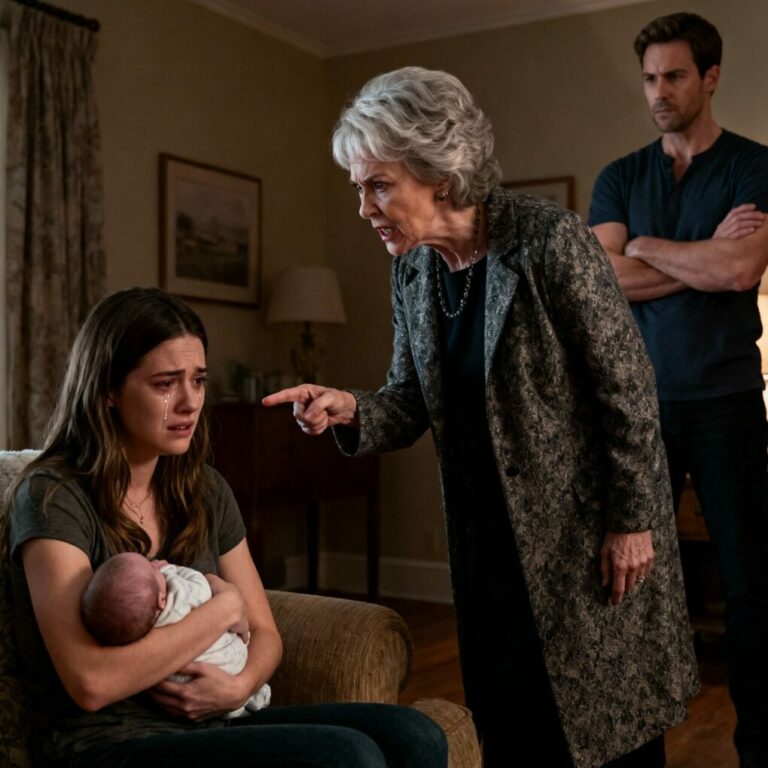 After my mother-in-law poisoned my husband’s mind, he demanded a DNA test for our son. I was devastated. But when the results arrived, he collapsed at my feet in shame, and I told him one cold sentence.