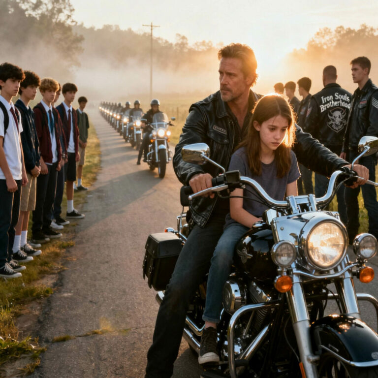 She Walked to School Alone Every Day… Until a Dozen Bikers Appeared