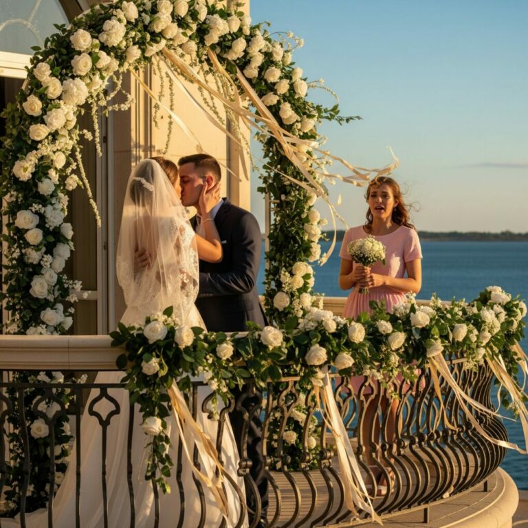One balcony, two traitors, and a single moment that turned a perfect wedding into the most shocking revelation of my life.