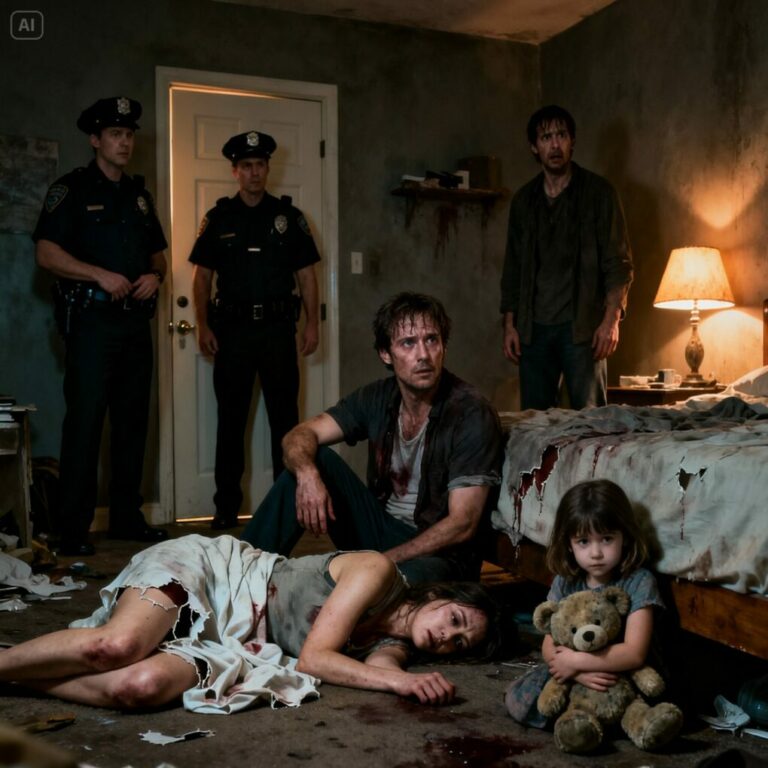 A terrified little girl called 911: “My dad and his friend are drunk… they’re doing it to Mom again!” When police arrived minutes later, what they found inside left them frozen in horror…