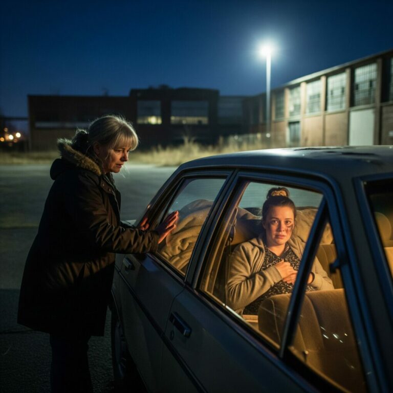 She thought she knew which daughter betrayed her—until she found the girl she raised sleeping in a broken car, pregnant, terrified, and begging her to leave. That was the moment Sarah realized the real danger was hiding much closer to home.