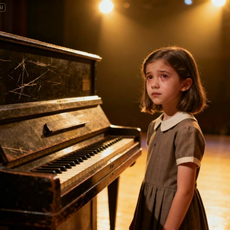 They laughed at my daughter’s old piano and cheap clothes, but within minutes, the most feared donor in the school confronted the judge and delivered justice that left the whole auditorium in shock.