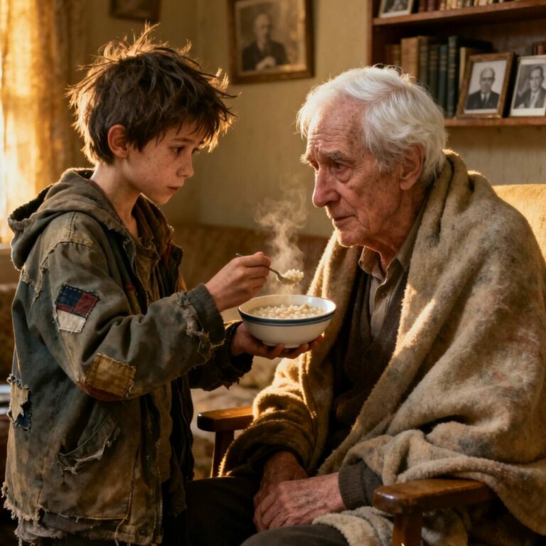 The Homeless Boy Who Brought Warmth Back to a Lonely Teacher’s Home…