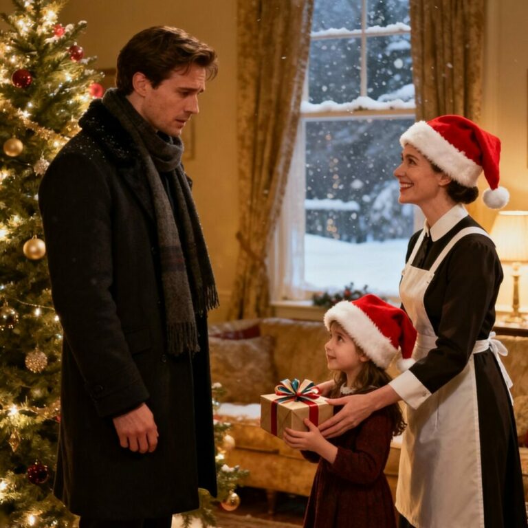 This Billionaire Celebrated Christmas Alone Every Year — Until the Maid Said 6 Words That Melted Him…