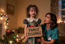 At christmas, while I was working, my family accused my seven-year-old daughter of lying and punished her cruelly, made her wear a sign that said FAMILY DISGRACE, and left her hungry in a corner for hours. I didn’t cry — I made a plan. Two days later, their phones wouldn’t stop ringing…