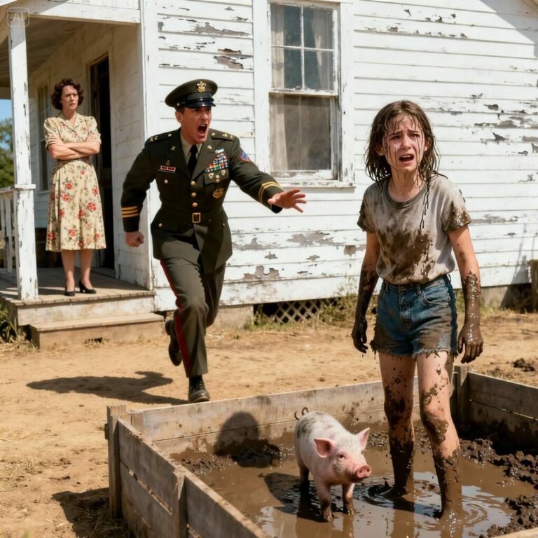 A father returns from the army to find his daughter forced to work and sleep in a pigsty by her stepmother until she is exhausted — He screams in anger…